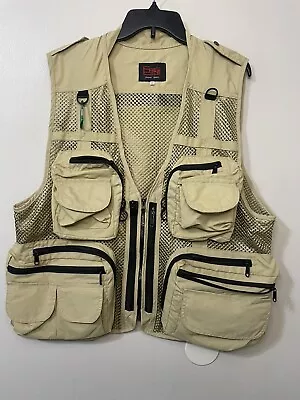 Fishing Vest Men’s 2XL Multi Zip Pockets Beige Breathable NWOT • $16.95