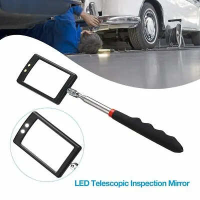 LED Lighted Mechanic Inspection Mirror Telescoping Illuminate Swivel Extendable • $7.95