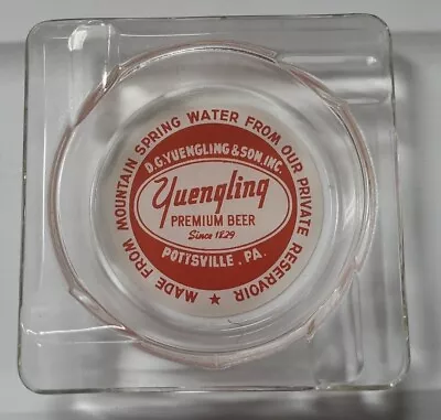 Yuengling Ashtray Premium Beer Pottsville Pennsylvania PA Penn Clear Glass • $16.95