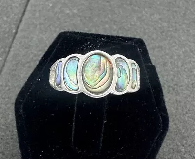 Sterling Silver Ring Size 7.25 Abalone Inlay  • $35