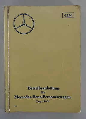 Operating Instructions / Manual Mercedes Benz 170 V W136 Incl. Convertible From 07/1939 • $424.97