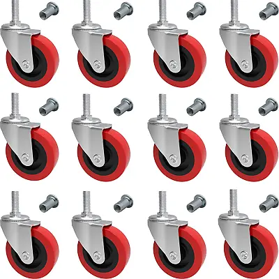 12 Pack Creeper Wheels 2.5 Inch Heavy Duty Swivel Caster Wheel Creeper Service C • $77.54