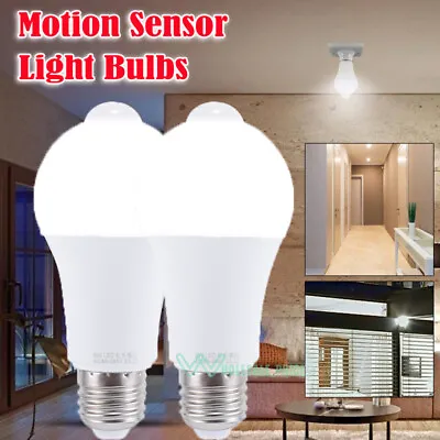 2PCS PIR Motion Sensor Bulbs E27 15W LED Lamp Infrared Auto Energy Saving Light • $12.09