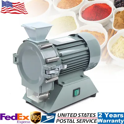 $195.03 • Buy Continuous Feed Electric Herb Grain Grinder Cereal Mill Flour Powder Machine