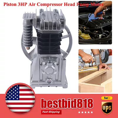 2.2kW 3HP Twin Cylinder Oil Lubricated Air Compressor Pump Head Piston  • $135.11