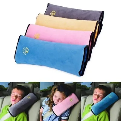 Child Car Safety Seat Belt Pillow Shoulder Strap Pad Cushions Head Supports Kids • £4.30