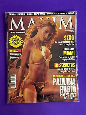 Spanish MAXIM #5 En Espanol PAULINA RUBIO - Agosto 2002 • $10