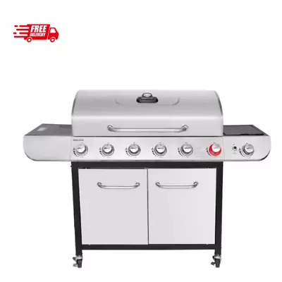 6-Burner BBQ Liquid Propane Gas Grill With Sear And Side Burner • $419