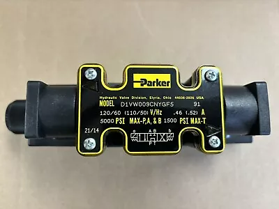 D1VW009CNYGF5 Parker Hydraulic Directional Valve 4 Ways 120VAC COIL • $395