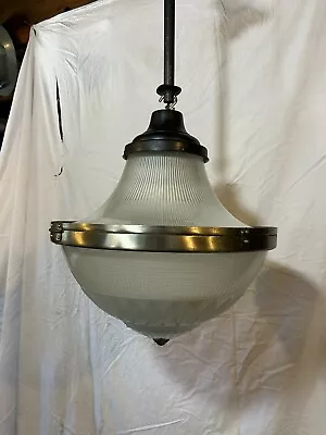 Vintage Holophane Light Fixture  Library Theater Schoolhouse  Institutional • $700