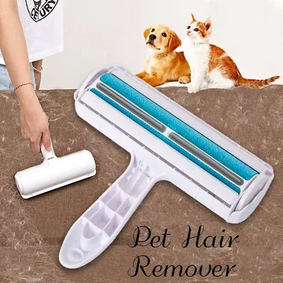 Pet Hair Remover Sofa Clothes Lint Cleaning Brush Reusable Dog Cat Fur Roller • £5.99