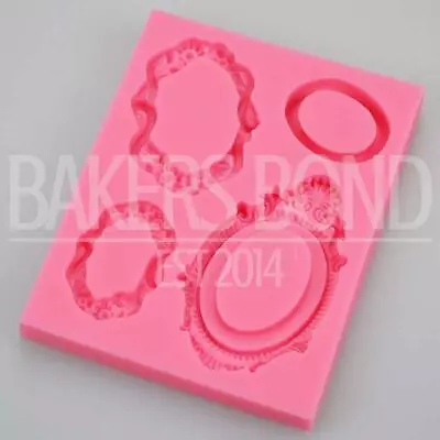 £5.50 • Buy Baroque Vintage Style Mirror Frames Silicone Mould Cake Fondant Sugarcraft