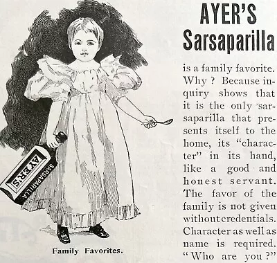 Ayers Sarsaparilla Medical 1897 Advertisement Victorian Quack Medicine DWKK9 • $9.62