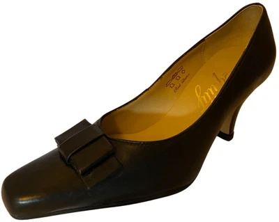 £19.99 • Buy Equity Bow High Heels Women's Formal Black Slip On Wide Court Shoes UK 2 NEW