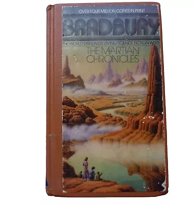 The Martian Chronicles Ray Bradbury 1982 Hardcover Ian Miller Cover Art Sci Fi • $24.59