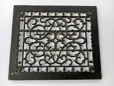 Antique Vintage Rectangle Cast Iron Metal Floor Grate Heating Vent COVER • $37.99