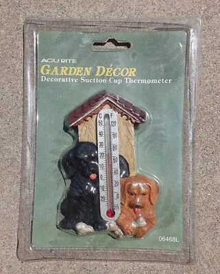 New AcuRite Vintage 4.5” Outdoor Garden Decorative Dogs Thermometer • $14.59