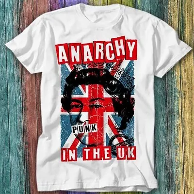Anarchy In The UK Punk Music Rock Queen Elizabeth Crown T Shirt Top Tee 441 • £6.70