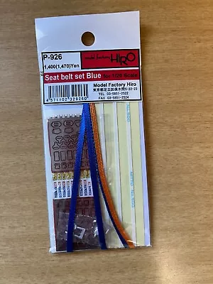 Model Factory HIRO:  Seat Belt Set Blue   1:20 - P-926 • $13