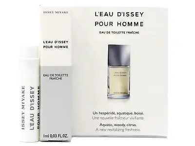 $7 • Buy ISSEY MIYAKE L'EAU D'ISSEY POUR HOMME FRAICHE 1.0ml .03oz X 1 COLOGNE SAMPLE