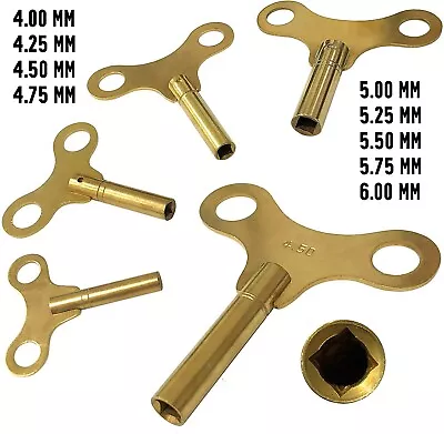 Radiator Key Solid Brass Plumbing Bleed Air Square Key 9 Sizes 4 - 6mm • £34.99