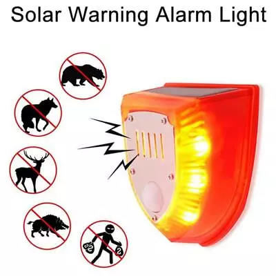 Solar Alarm LED Light Solar Strobe Light Wireless Motion Sensor Remot Gift • $13.63