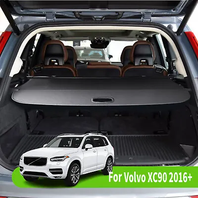 Trunk Cargo Cover For Volvo XC90 2016-2023 Security Rear Black Luggage Shade • $82.99