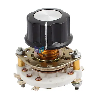 KCX2X3 2 Pole 3 Position 6mm Shaft Band Channel Rotary Switch Selector W Cap✦Kd • $8.21