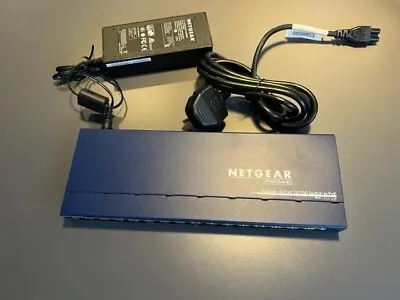 Netgear Prosafe 16 Port Ethernet Switch FS116P + PSU. Excellent Condition. • £24.99