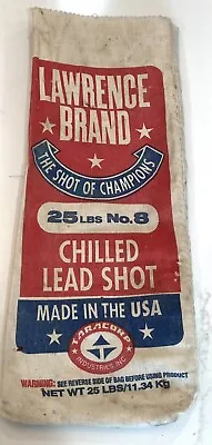 Lawrence Brand 25 Lbs No. 8 Chilled Lead Shot Canvas Bag NL  • $8