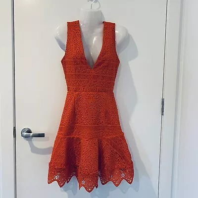 Kookai Francesca Lace Red Dress 34 • $35