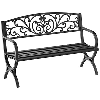 Outsunny 2 Seater Garden Bench Patio Vintage Loveseat Outdoor Decorative Seat • £79.99