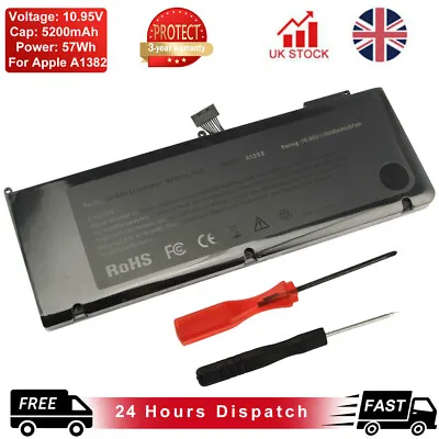 £30.99 • Buy  10.95V Battery A1382 CNB012033 For Apple Macbook Pro 15.4'' A1286 (2011-2012)
