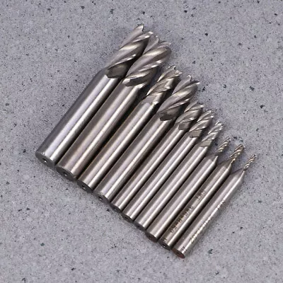 10PCS Mini Mill End Mill Milling Bits For Metal Cnc Router Bits Tool Milling • $16.87