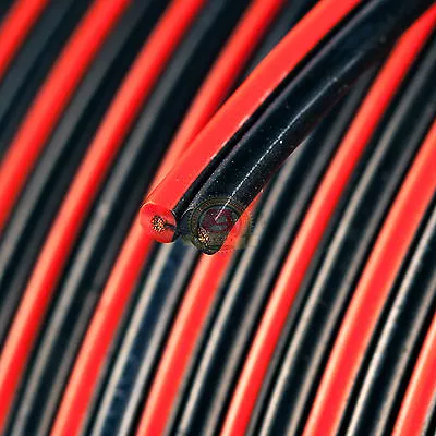 20 Ft 16 Gauge Speaker Wire Cable Car Home Audio AWG 20' Black & Red Zip Wire • $8.55