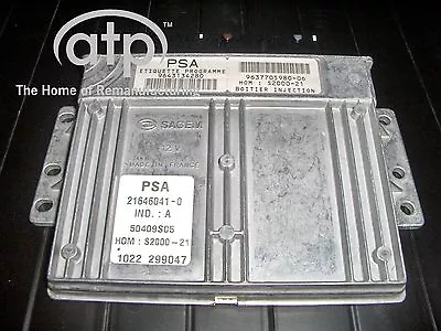 £195 • Buy Peugeot 106 Vtr 1.4ltr Ecu Sagem S2000-21 Remanufactured Free Running Immo Off
