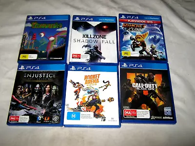 A Mixed Lot Of 6 PG M & MA Rating PS4 (PlayStation 4) Cased Video Games • $30