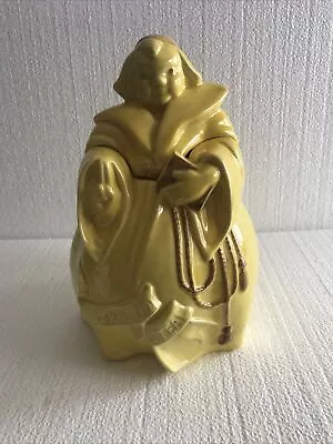 Vintage Yellow Redwing Friar Tuck Monk Cookie Jar Though Shall Not Steal • $50