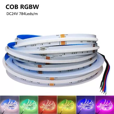 COB RGBW LED Strip 24V 5M 784LEDs/M 4in1 RGBCW RGBWW 5Pin FOB Flexible Strip  • $25.99