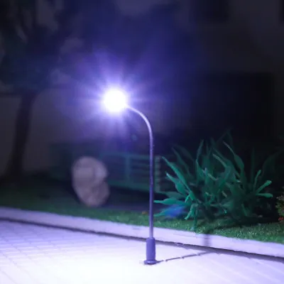 LQS05 10pcs Model Trains Z Scale 1:200 Bright White LED Lamp Street Light • $10.99