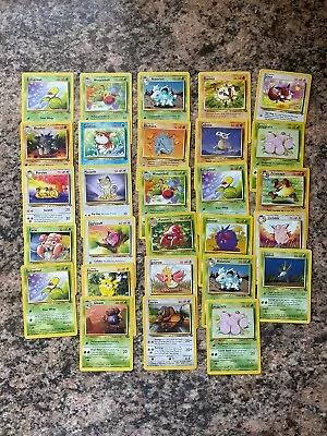 Lot Of 28- Pokémon TCG Jungle Set First Edition Exeggcute Rhyhorn Pikachu Paras • $12