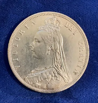 G.b./england  1887  Victoria Half-crown Silver Coin Uncirculated • $135
