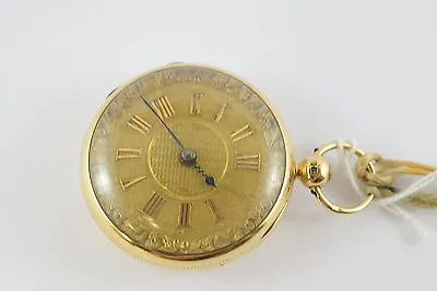 18ct H.W. Barrett Open Face Fusee Pocket Watch - London 1827 - 18k • £2085.05