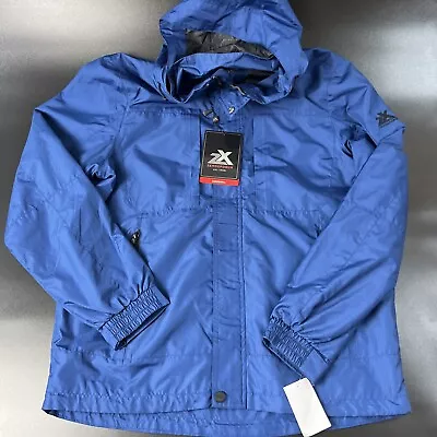 Zeroxposur Jacket Windbreaker Blue Hardshell Packable Hooded Waterproof Men Med • $25.99