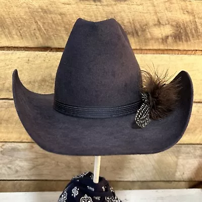 3X Vintage NAVY Resistol Old West Cowboy Hat Self Conforming Yellowstone~Cowboy • $89.99