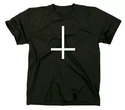 Inverted Cross T-Shirt 666 Satan Antichrist Pentagram Church • £19.09