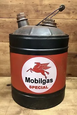 MOBILGAS Special 5 Gallon Metal Gas Filler Can With Spout Handle • $53.34