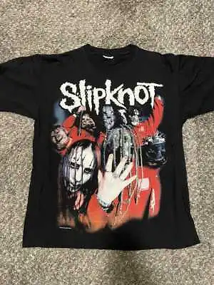 Vintage Slipknot 2004 Band Black Short Sleeve Cotton T-shirt • $18.99