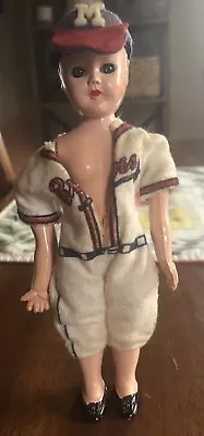 RARE  1953-65 Vintage Milwaukee Braves Female Blinking Eye Doll In Uniform 7.5  • $100