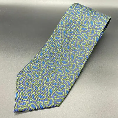 E.G.CAPPELLI Tie Necktie Men's Fashion Suit Shirt Width8.5cm Paisley Blue Yellow • $160.34